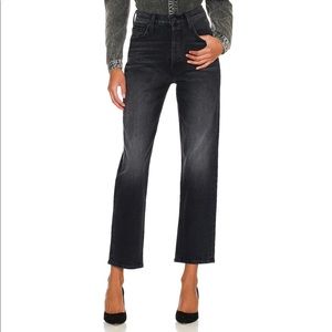 NWT Mother Superior The Tomcat High Rise Straight Leg Crop Jeans Lies Lies Lies